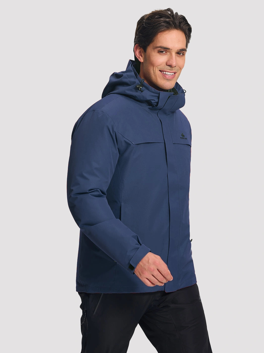 Men's 3-in-1 Waterproof Ski Jacket with Puffer Liner