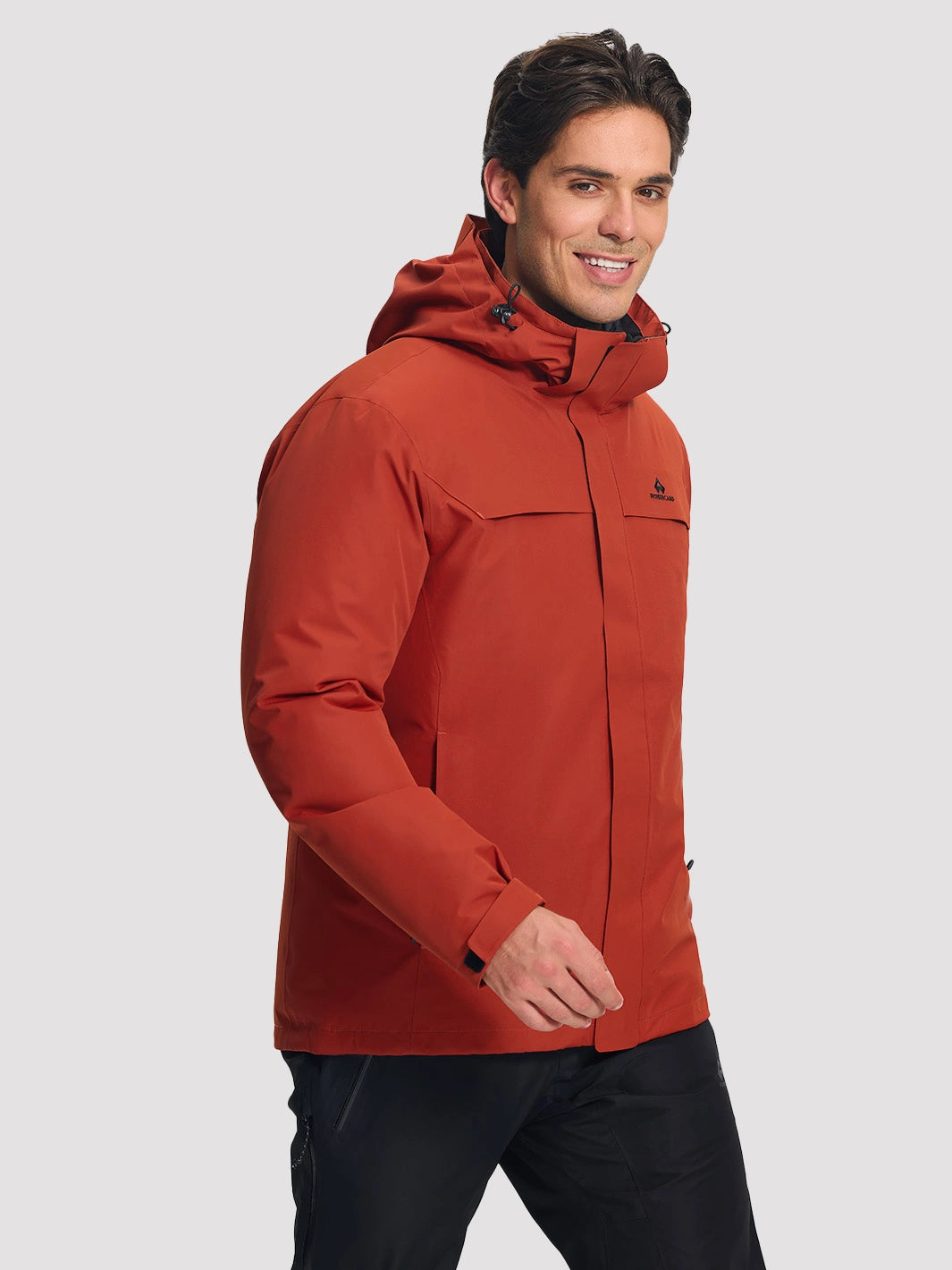 Men's 3-in-1 Waterproof Ski Jacket with Puffer Liner