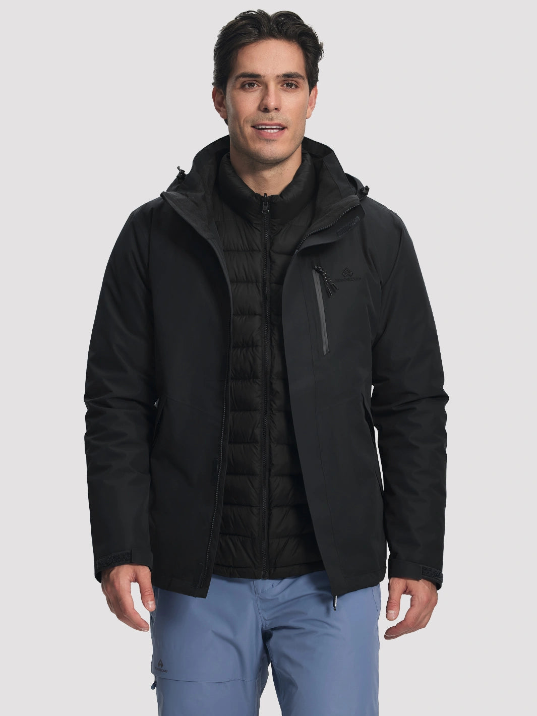 Men's 3-in-1 Waterproof Ski Jacket with Puffer Liner PIONEER CAMP