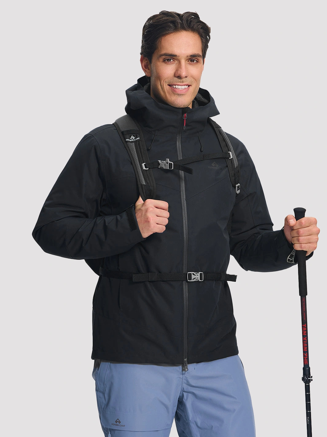 Men's 3-in-1 Waterproof Ski Jacket with Puffer Liner PIONEER CAMP