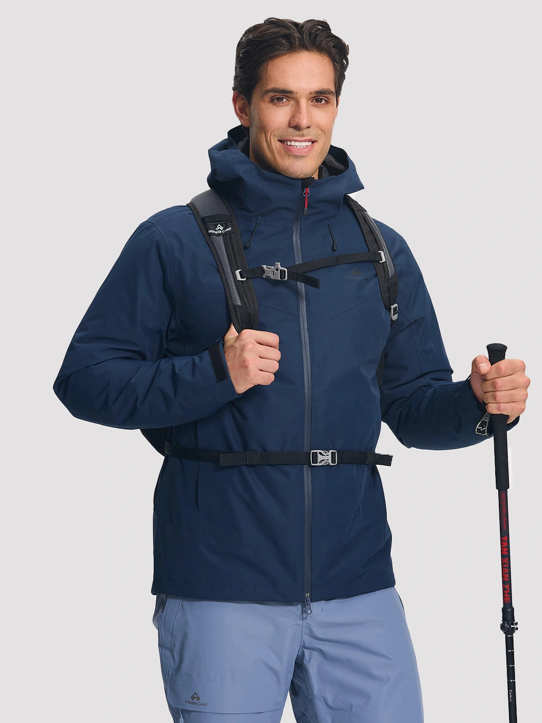 Men's 3-in-1 Waterproof Ski Jacket with Puffer Liner PIONEER CAMP