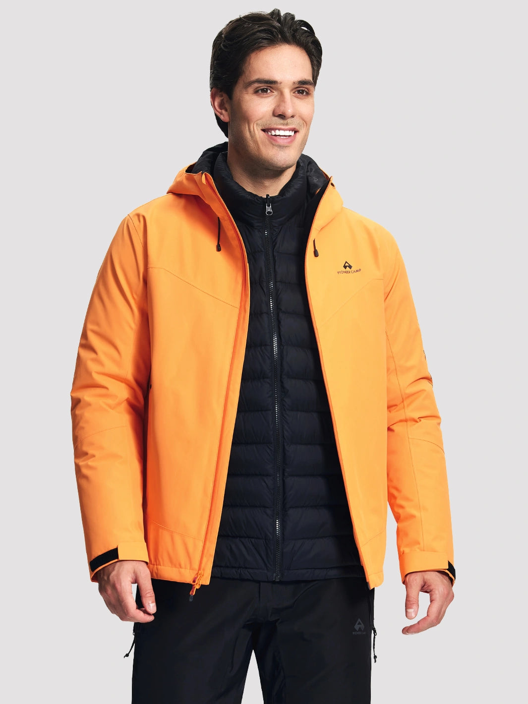 Men's 3-in-1 Waterproof Ski Jacket with Puffer Liner