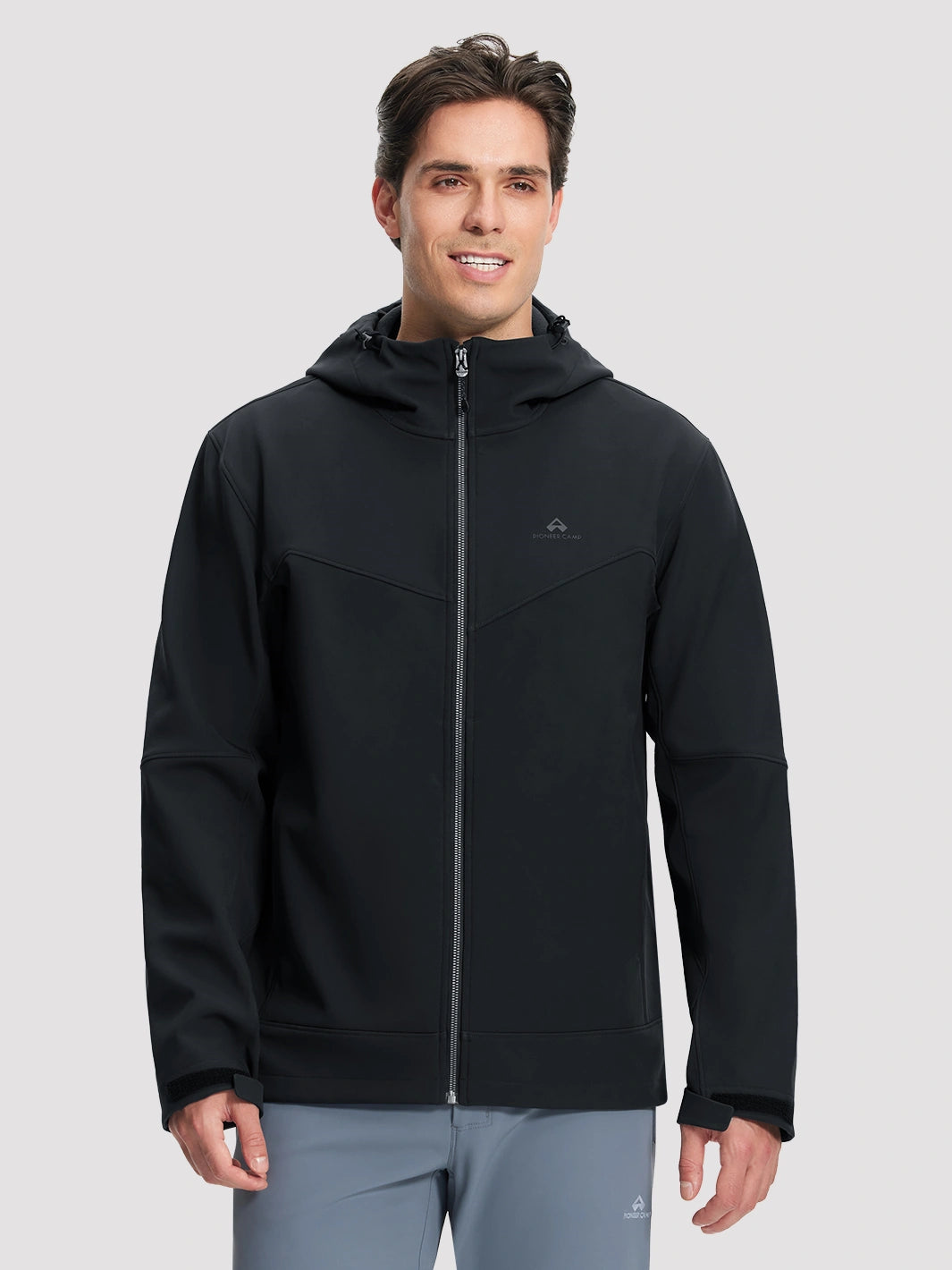 Men's Fleece-Lined Softshell Hooded Jacket