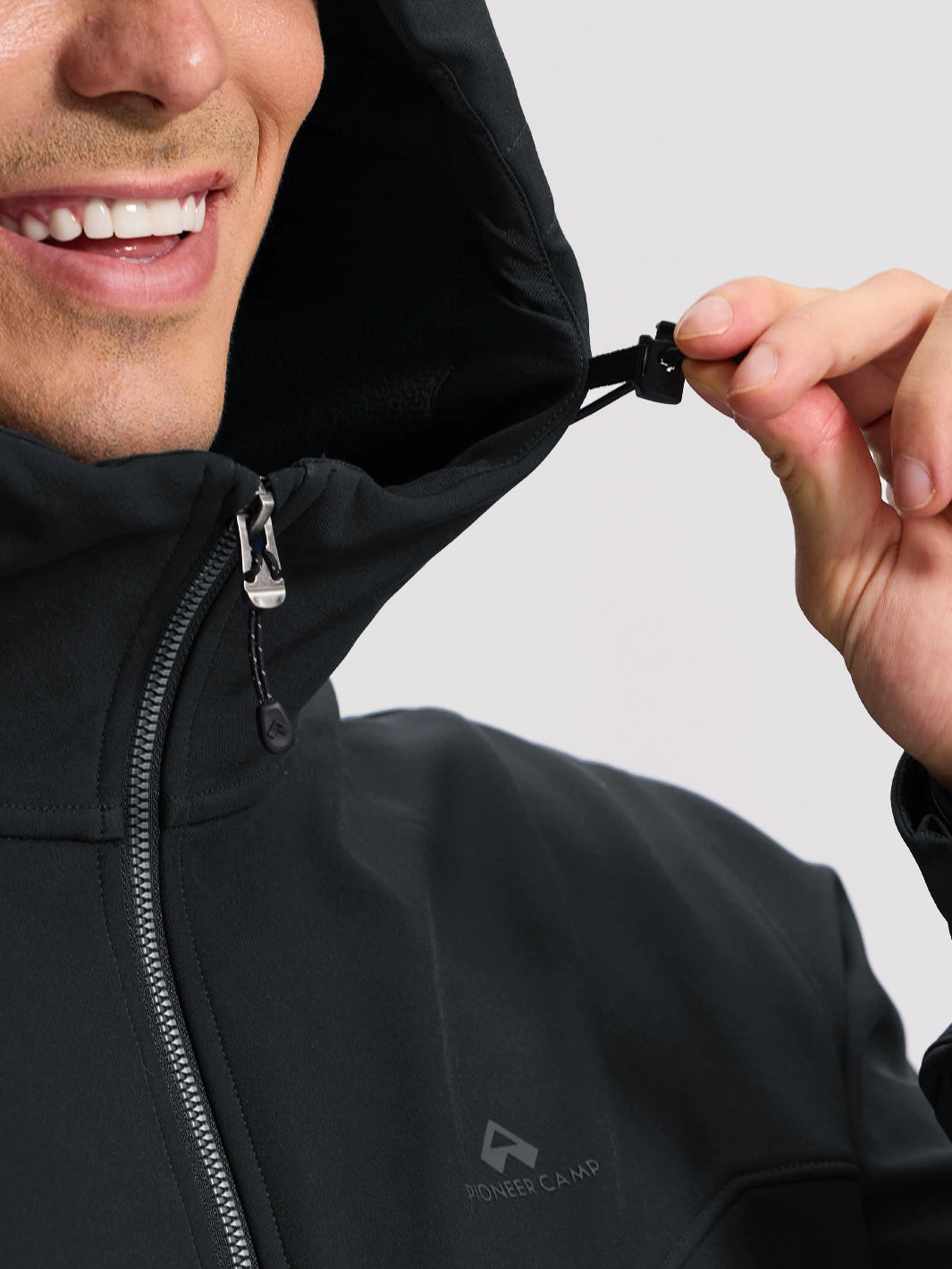 Men's Fleece-Lined Softshell Hooded Jacket