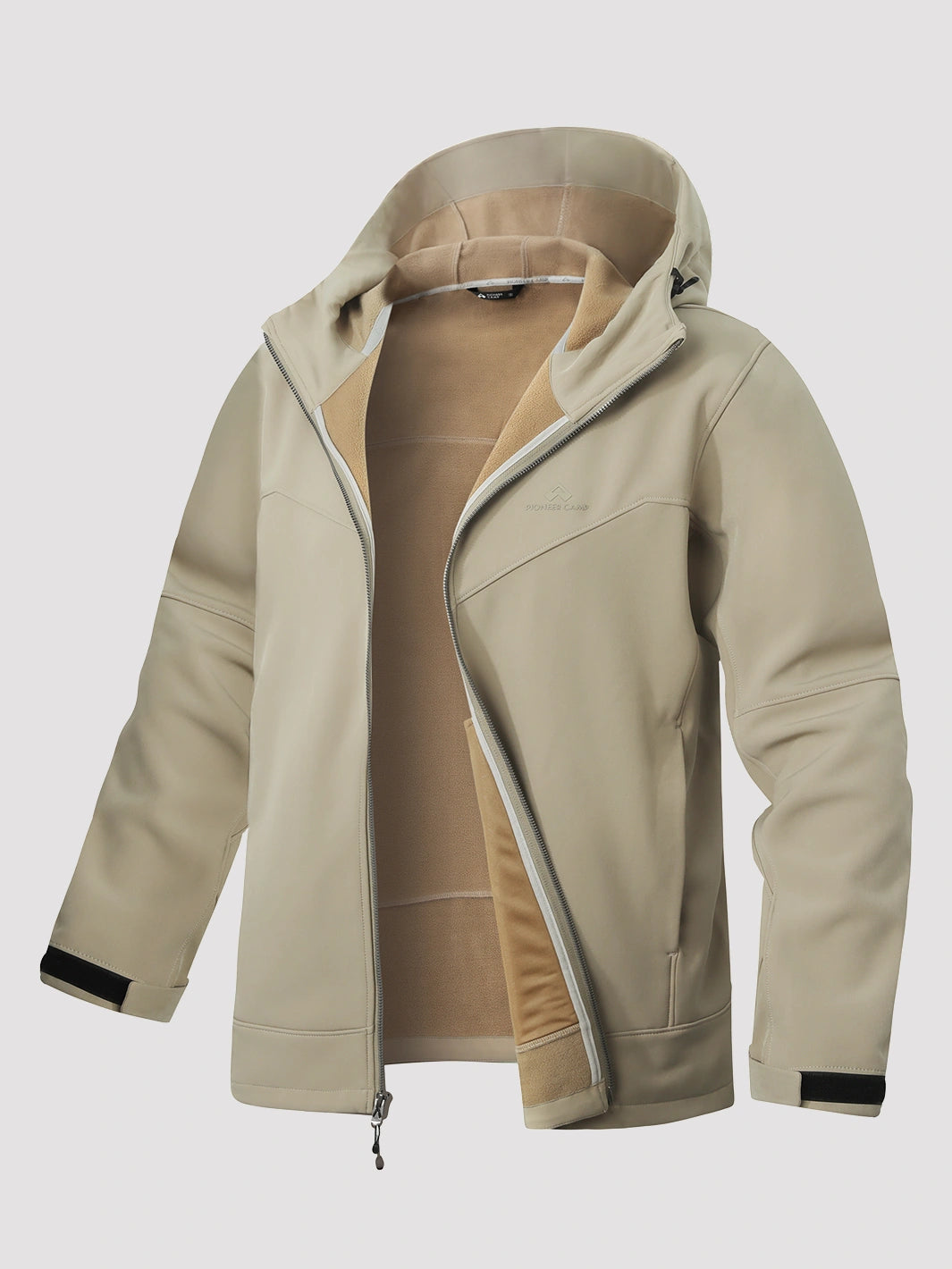 Men's Fleece-Lined Softshell Hooded Jacket
