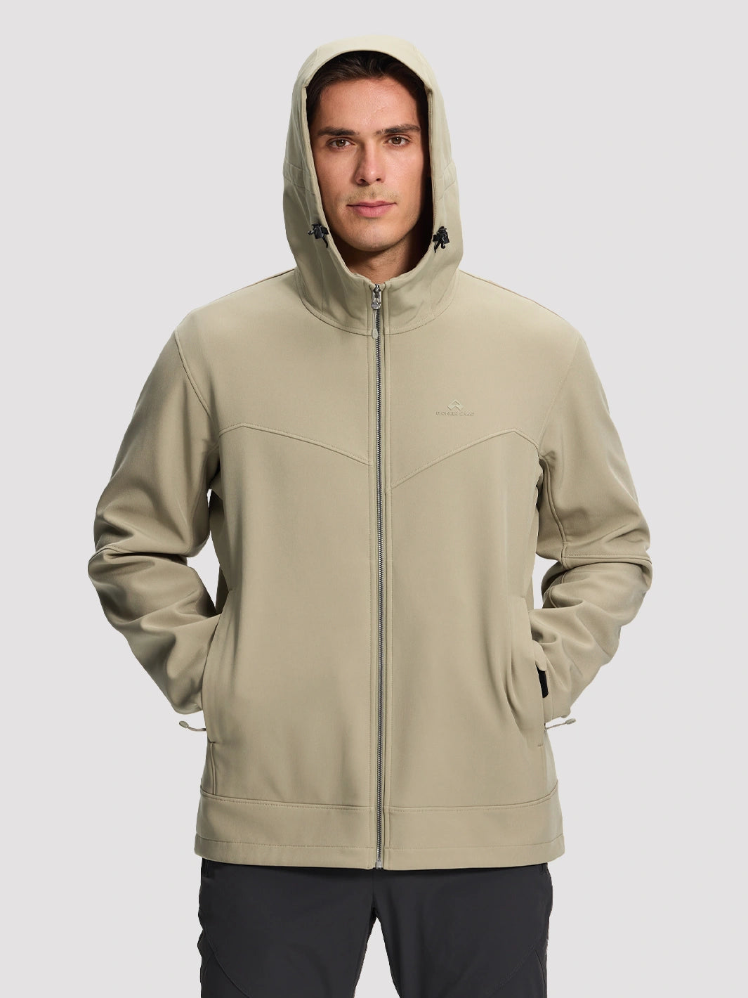 Men's Fleece-Lined Softshell Hooded Jacket