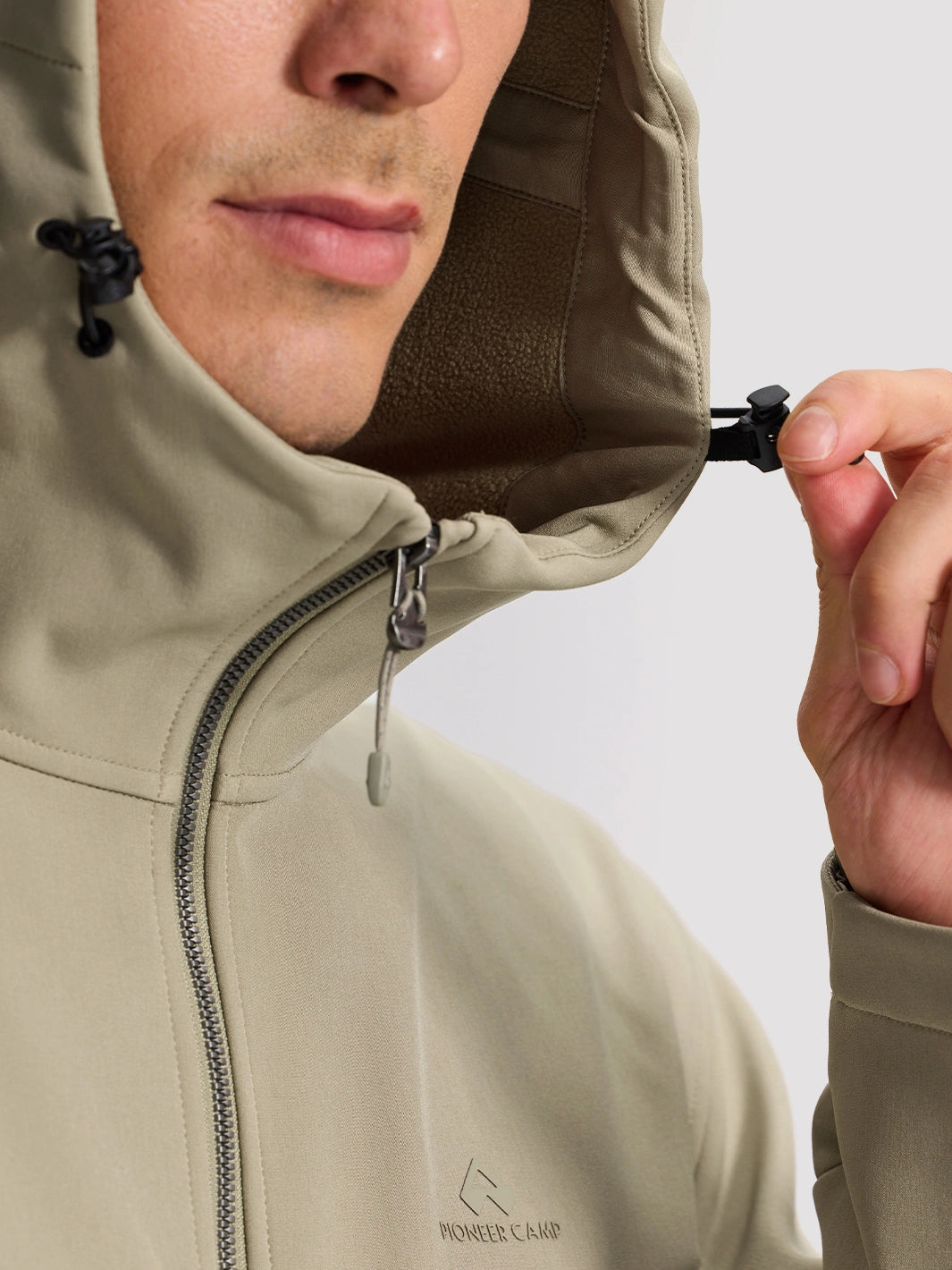 Men's Fleece-Lined Softshell Hooded Jacket