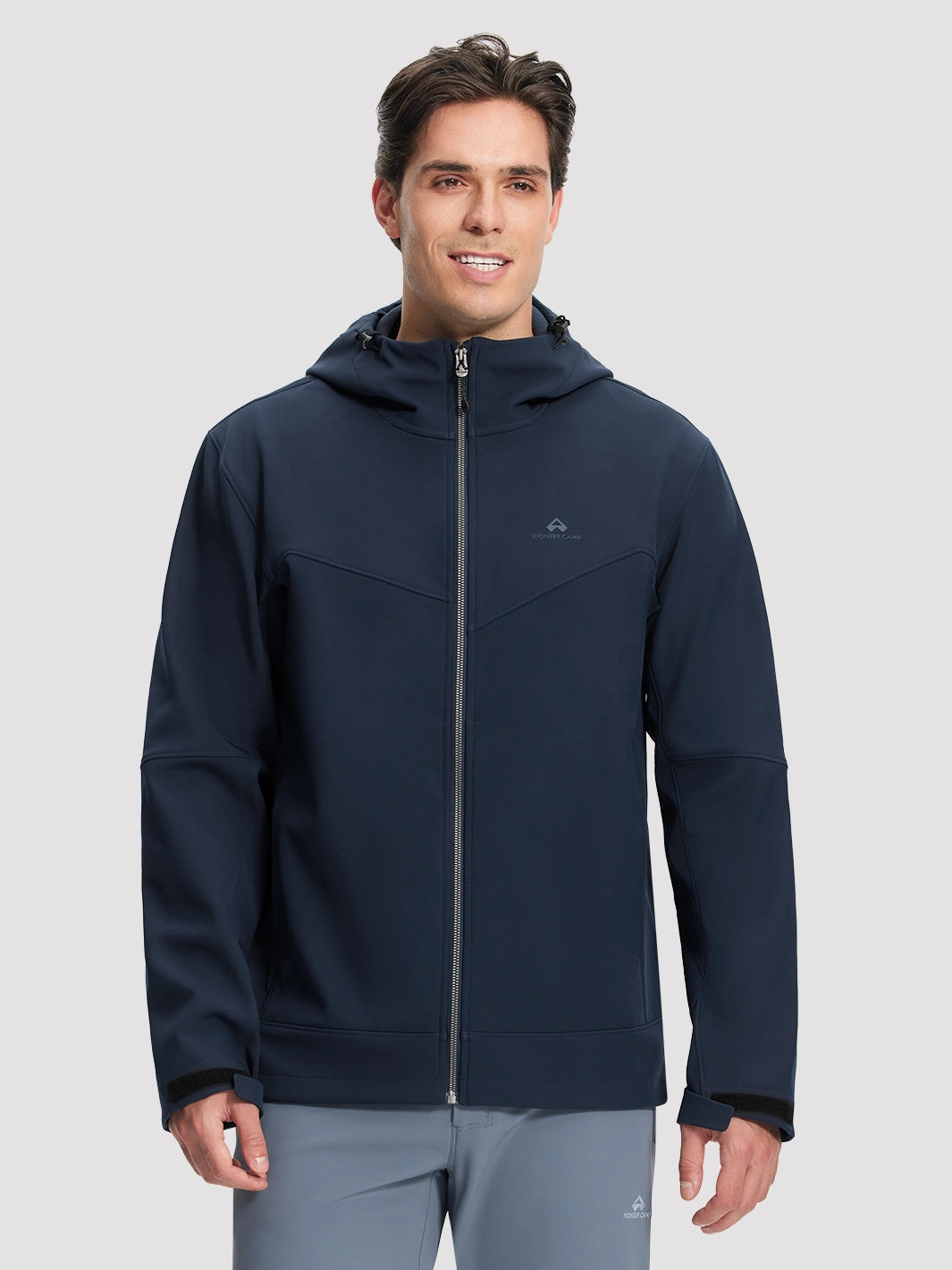 Men's Fleece-Lined Softshell Hooded Jacket
