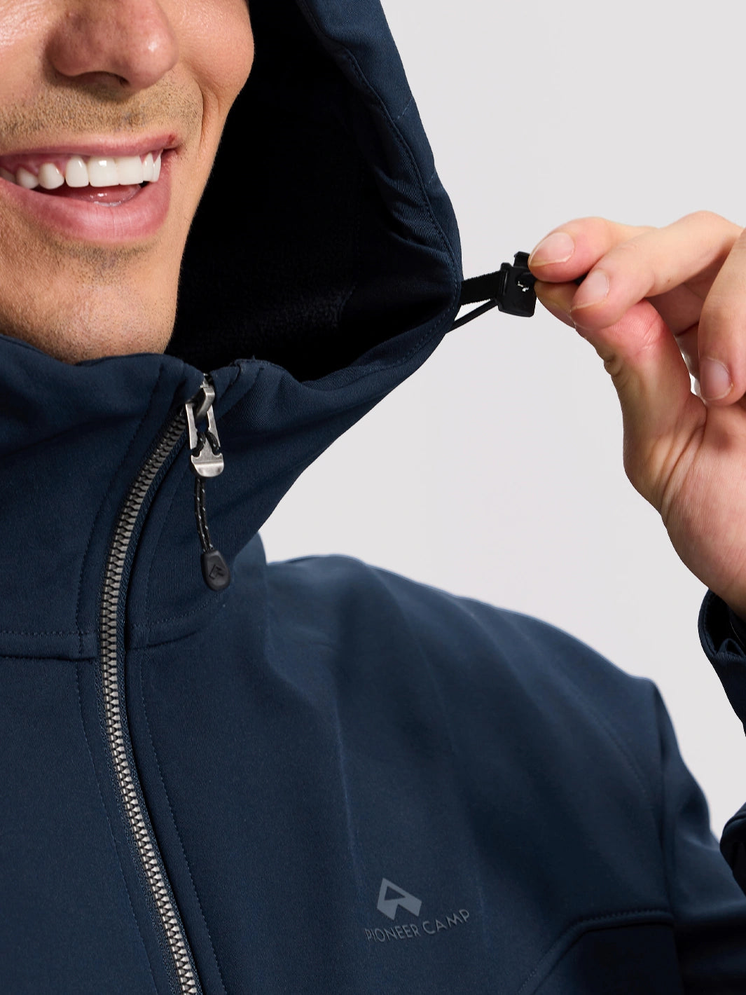 Men's Fleece-Lined Softshell Hooded Jacket