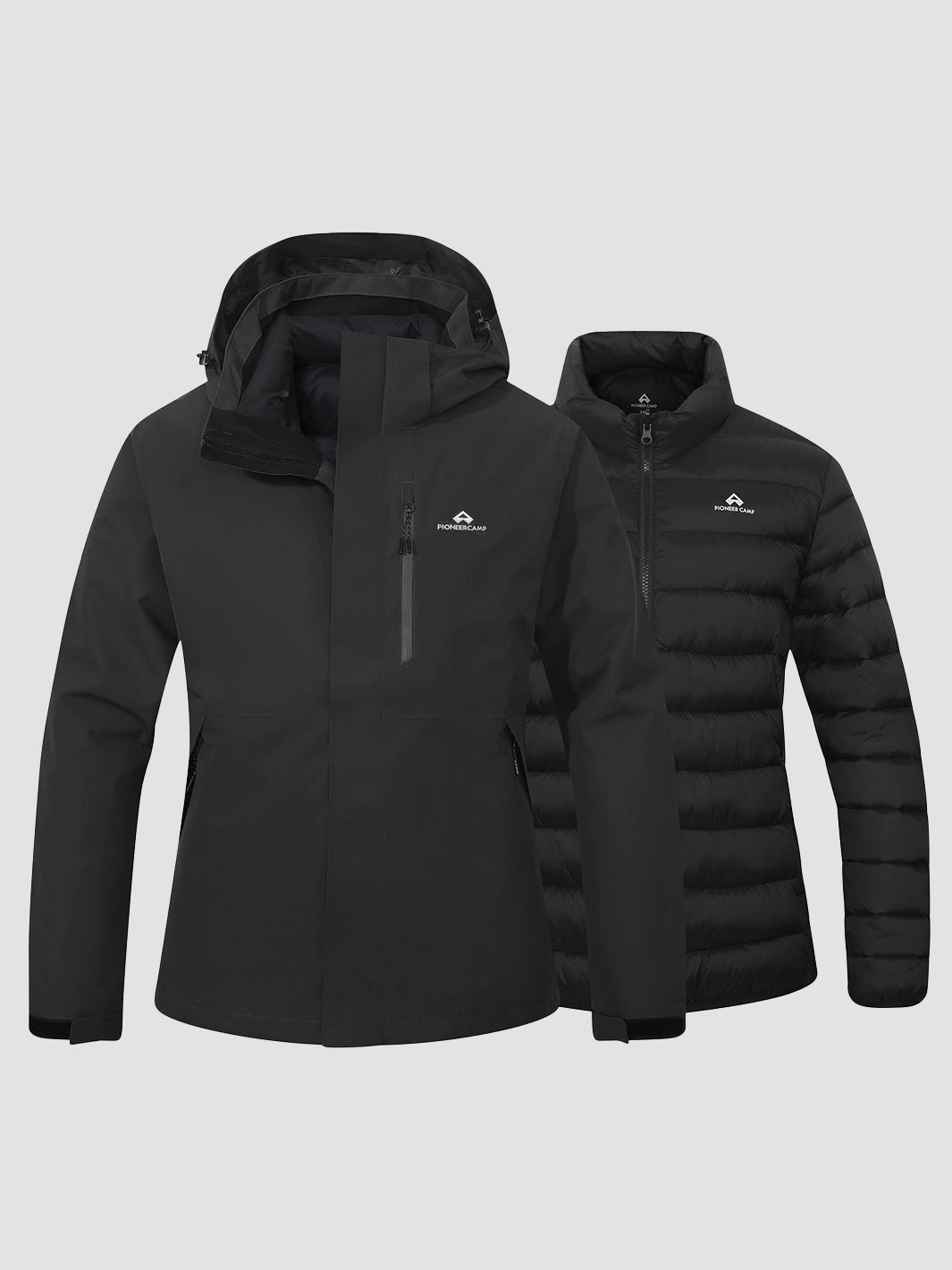 Women's 3-in-1 Waterproof Ski Jacket with Puffer Liner