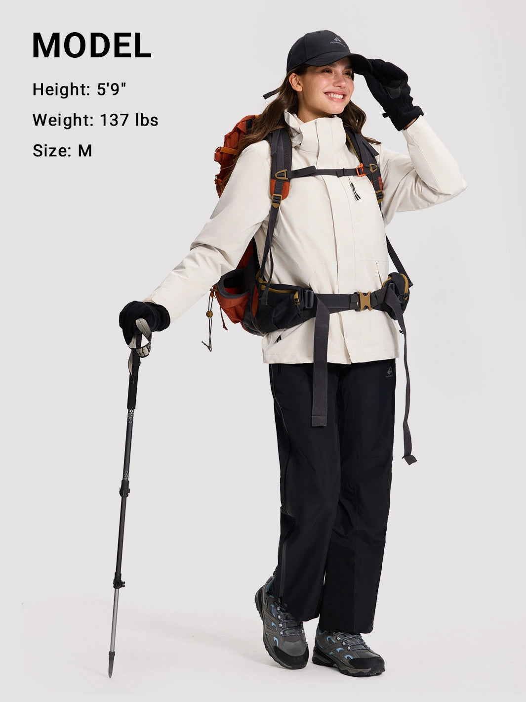 Women's 3-in-1 Waterproof Ski Jacket with Puffer Liner
