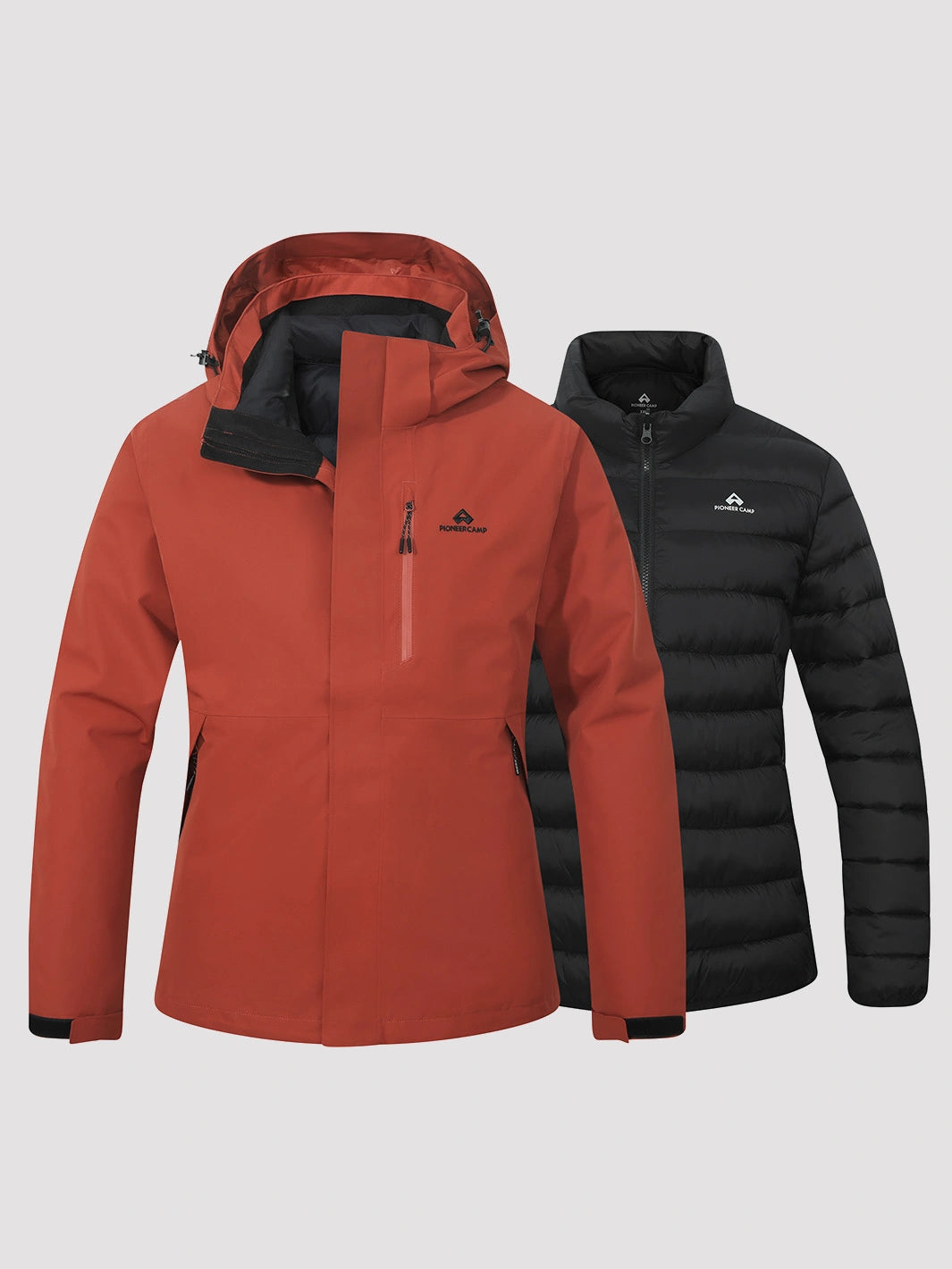 Women's 3-in-1 Waterproof Ski Jacket with Puffer Liner