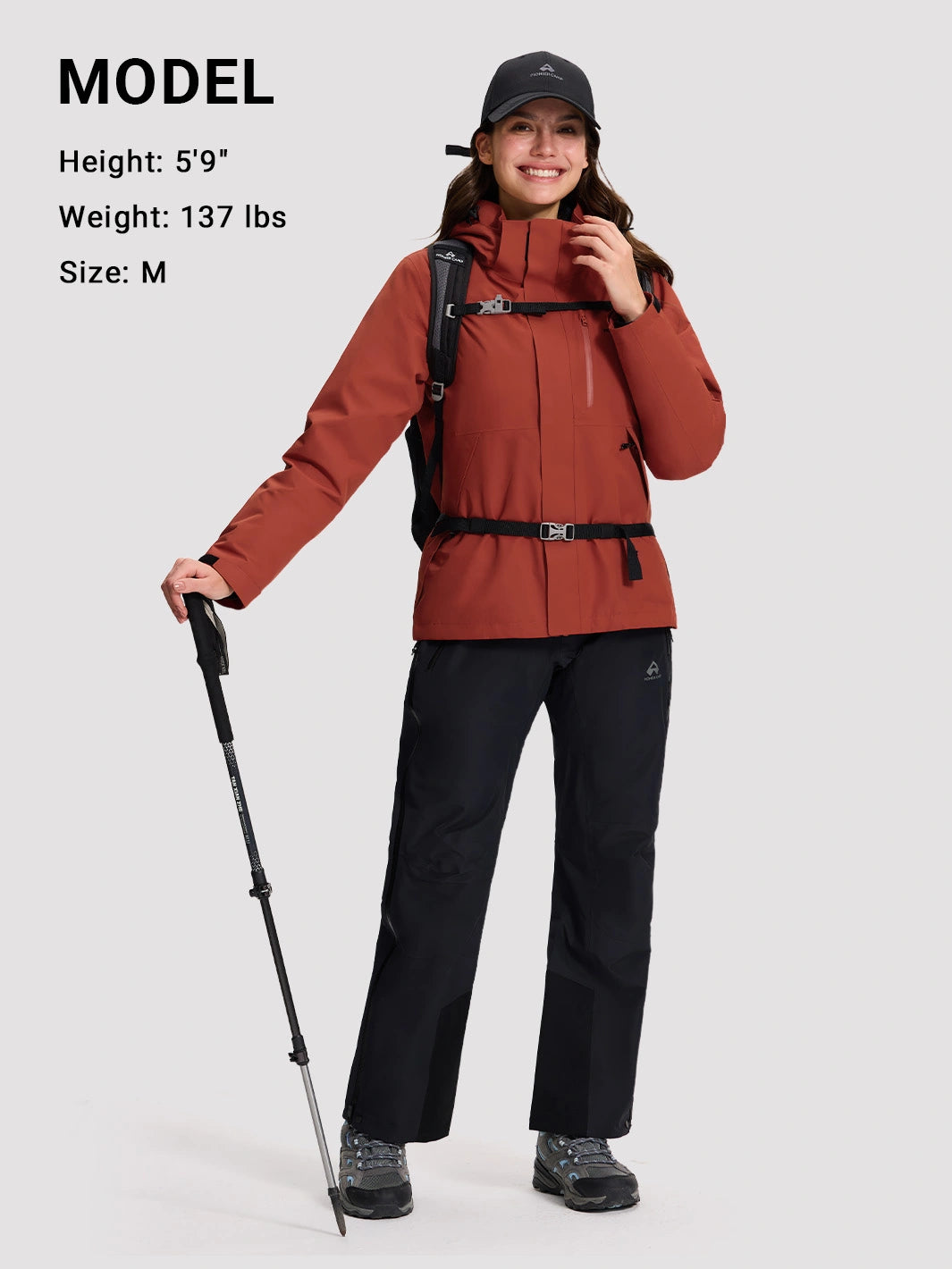 Women's 3-in-1 Waterproof Ski Jacket with Puffer Liner