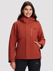 Women's 3-in-1 Waterproof Ski Jacket with Puffer Liner PIONEER CAMP
