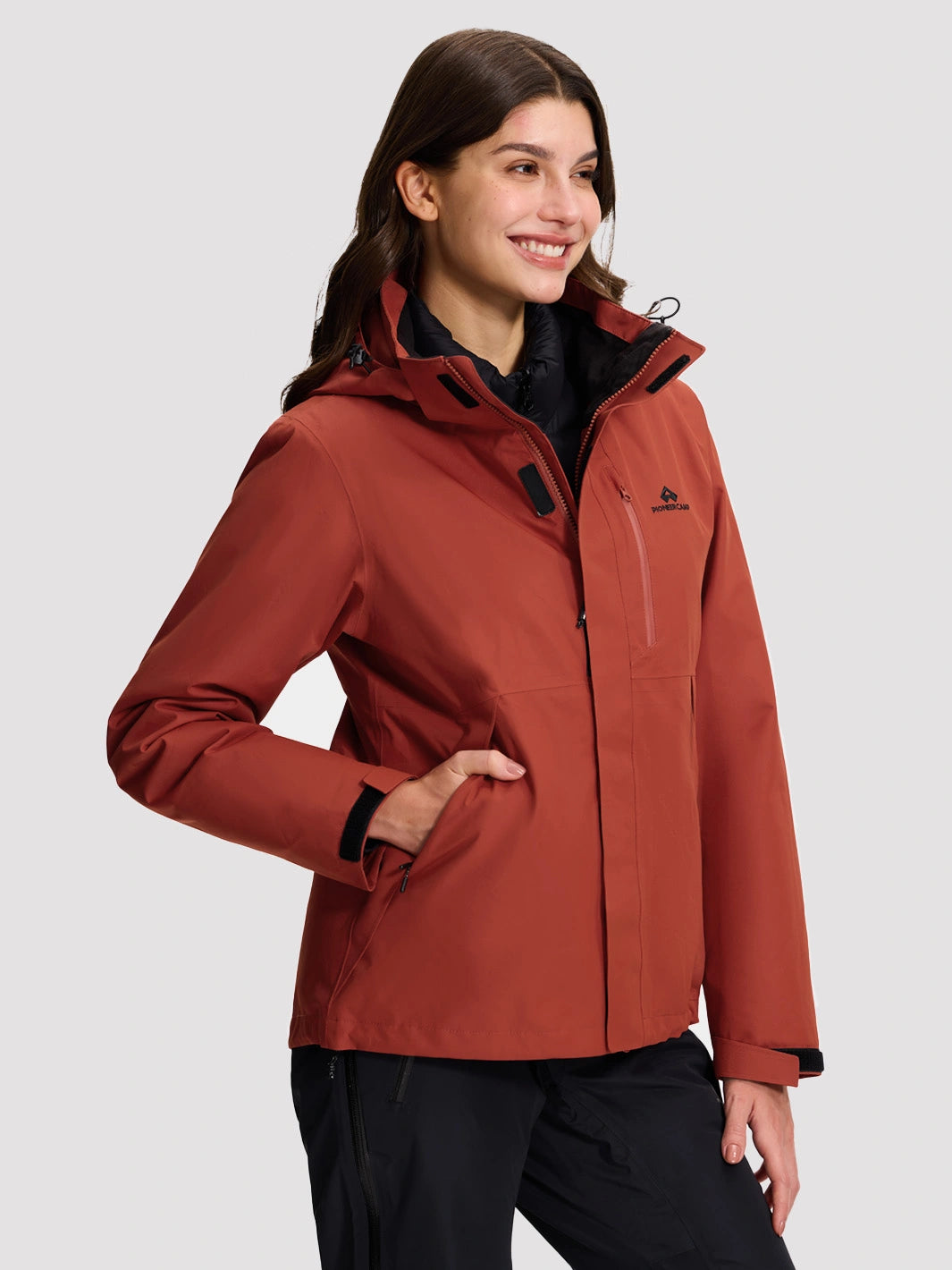 Women's 3-in-1 Waterproof Ski Jacket with Puffer Liner