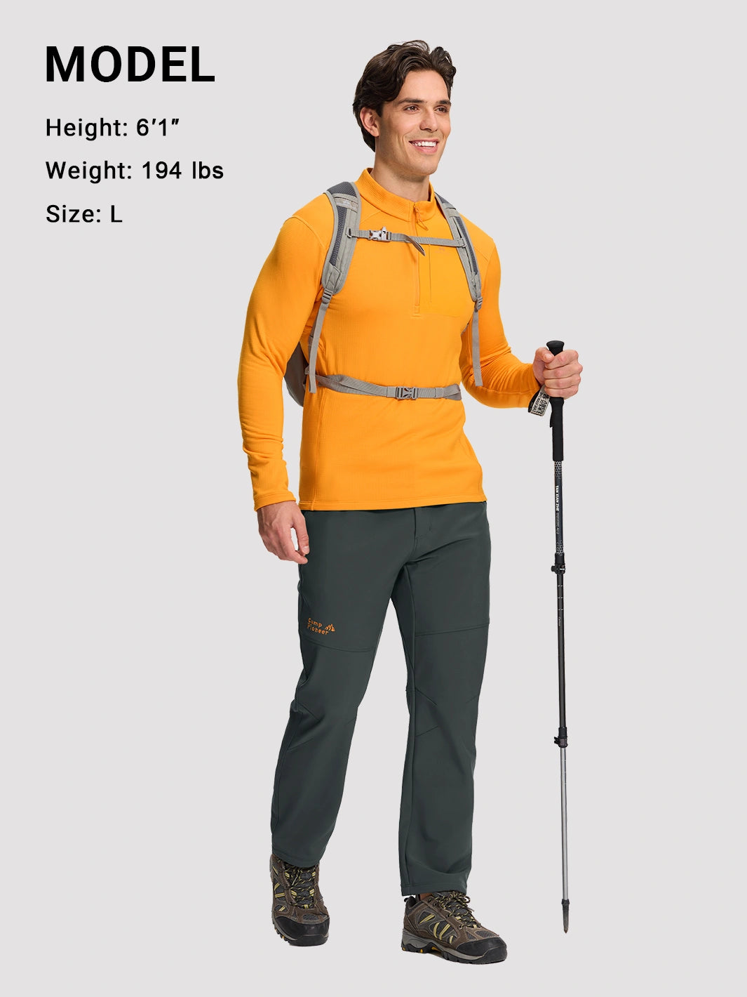 Men's Fleece-Lined Waterproof Softshell Winter Pants
