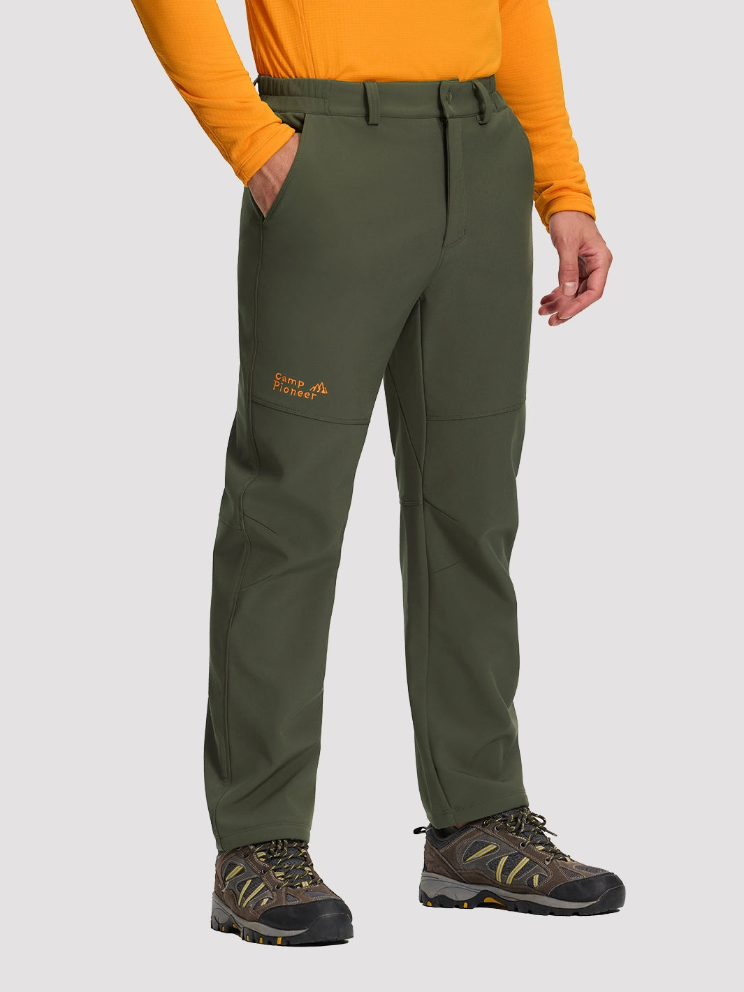 Men's Fleece-Lined Waterproof Softshell Winter Pants