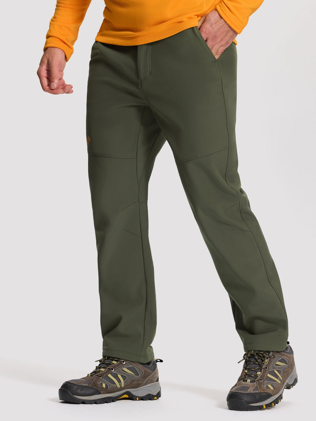 Men's Fleece-Lined Waterproof Softshell Winter Pants