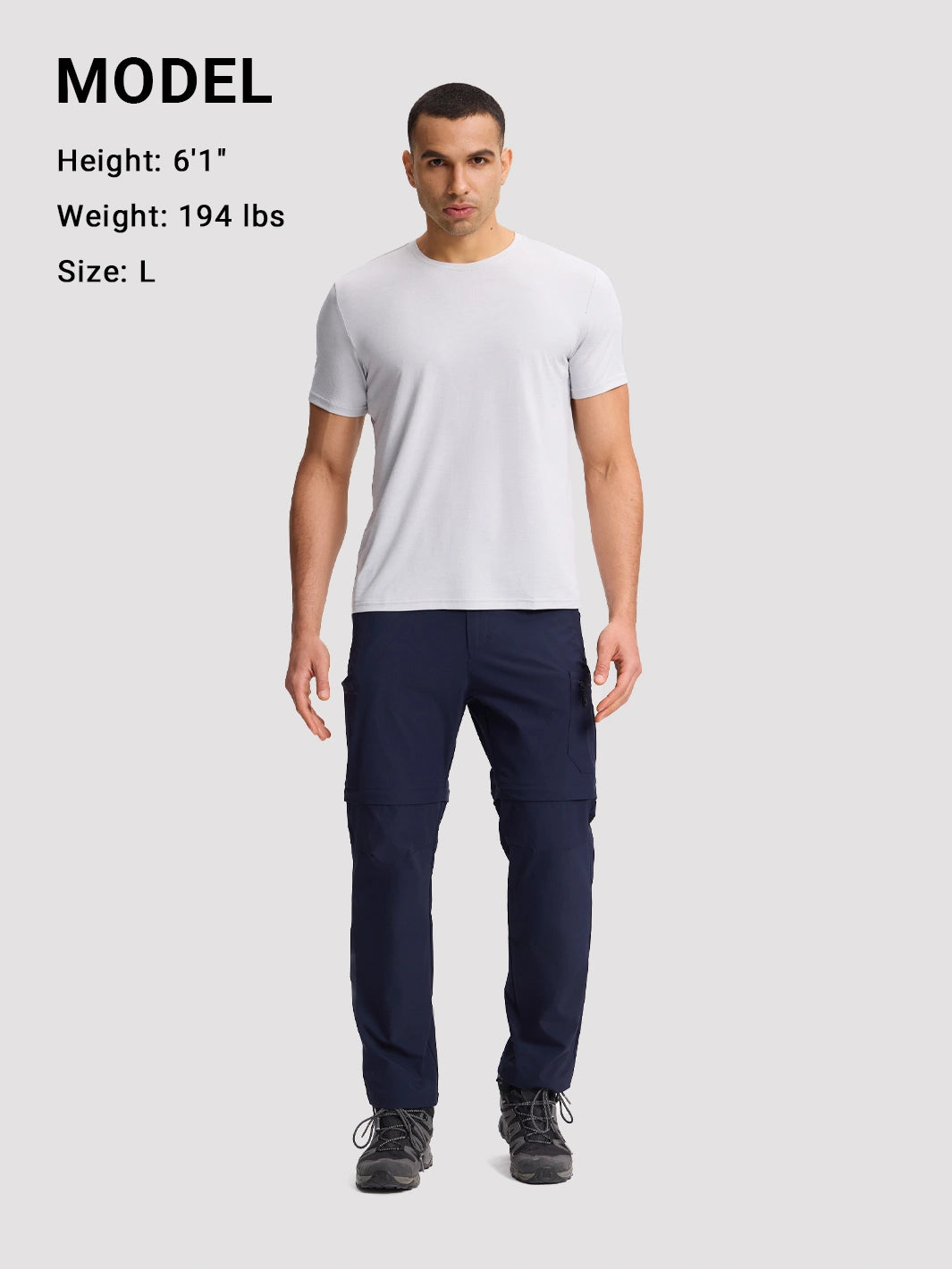 Men's Convertible Water-Repellent Hiking Pants