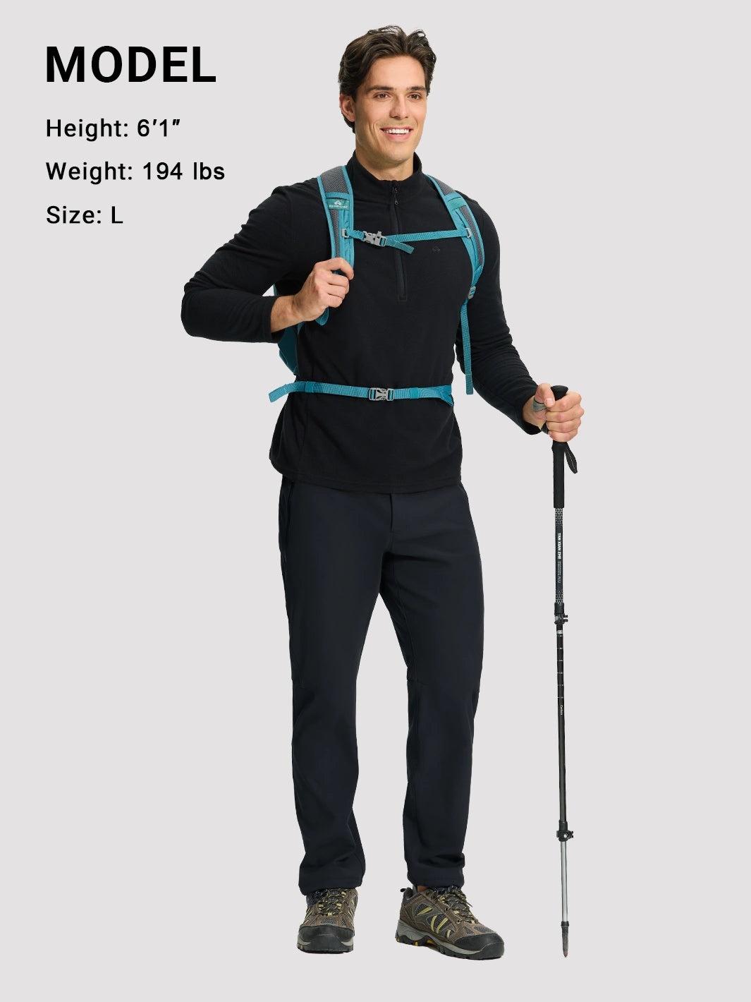 Men's Fleece-Lined Water-Resistant Snow Ski Pants