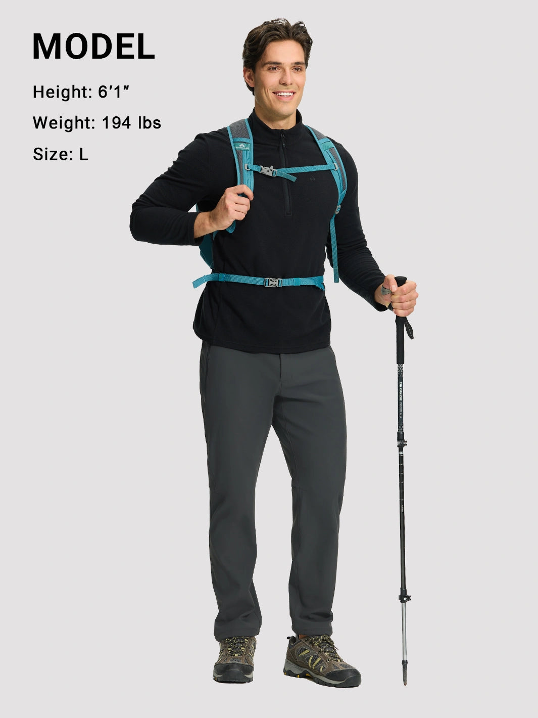 Men's Fleece-Lined Water-Resistant Snow Ski Pants