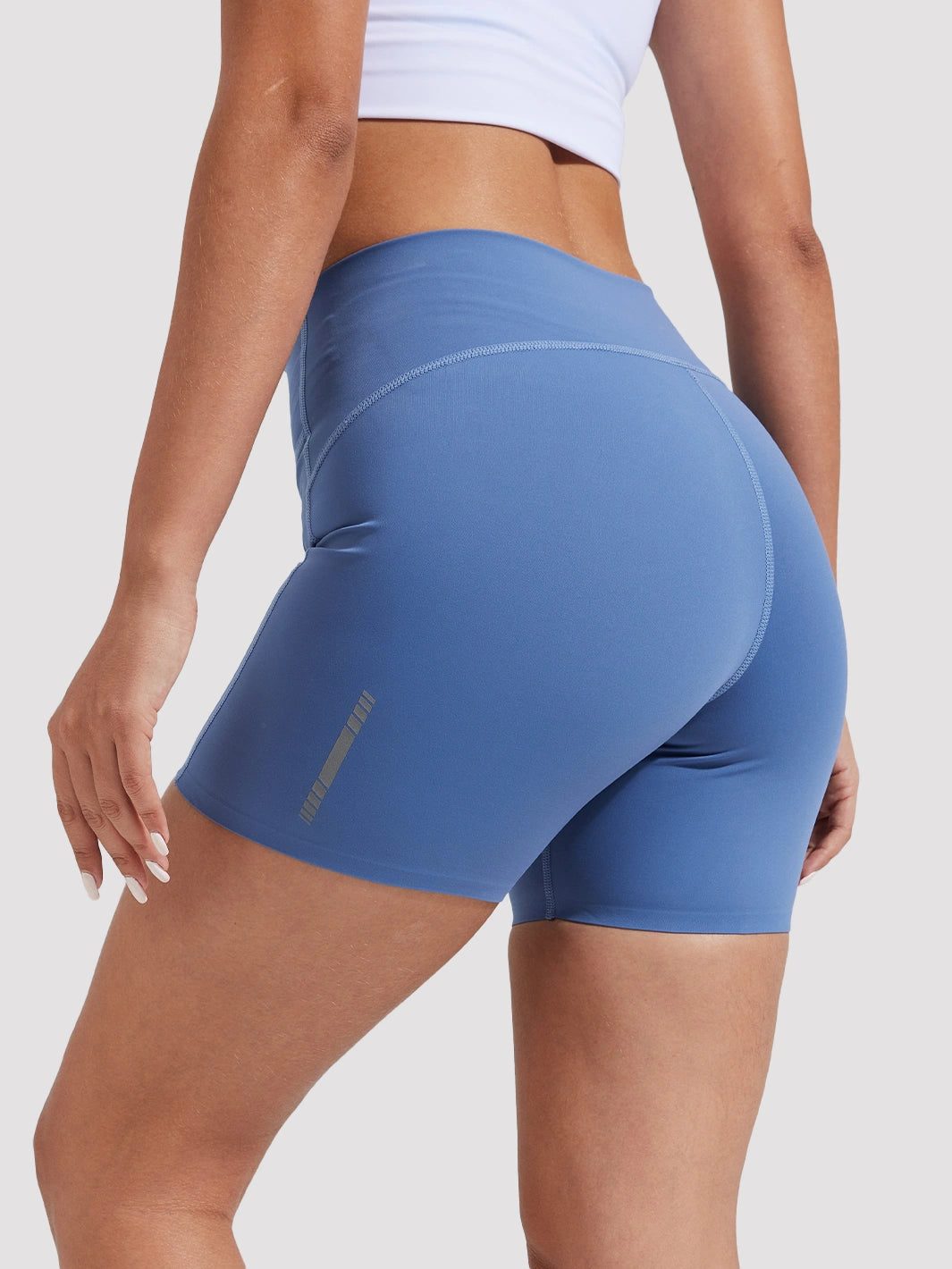 Women's High-Waist No-Ride-Up Yoga Shorts with Pockets