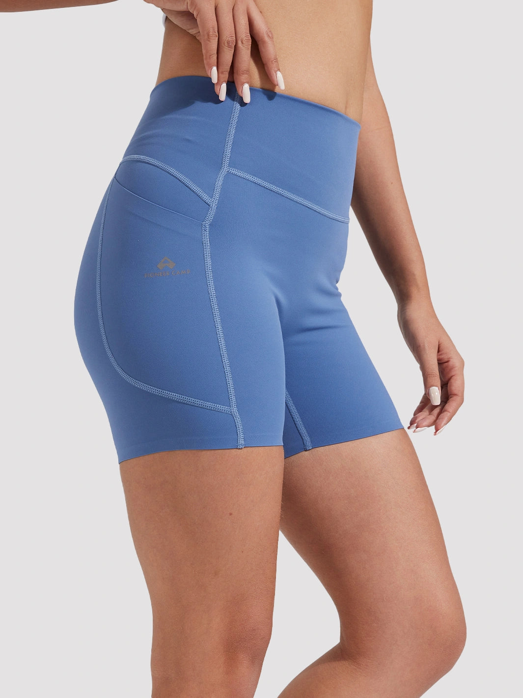 Women's High-Waist No-Ride-Up Yoga Shorts with Pockets