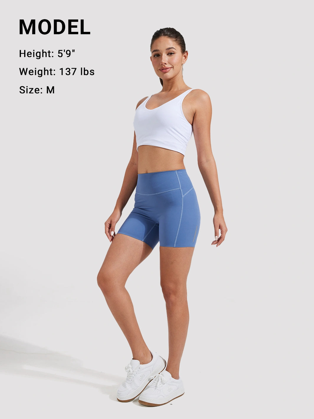 Women's High-Waist No-Ride-Up Yoga Shorts with Pockets