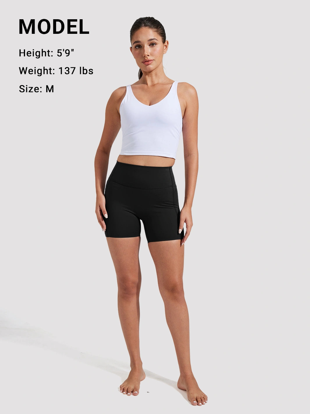 Women's High-Waist No-Ride-Up Yoga Shorts with Pockets
