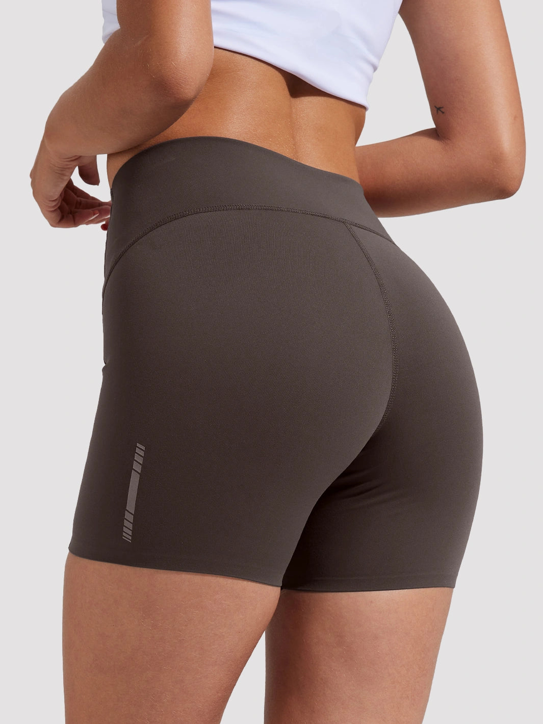 Women's High-Waist No-Ride-Up Yoga Shorts with Pockets
