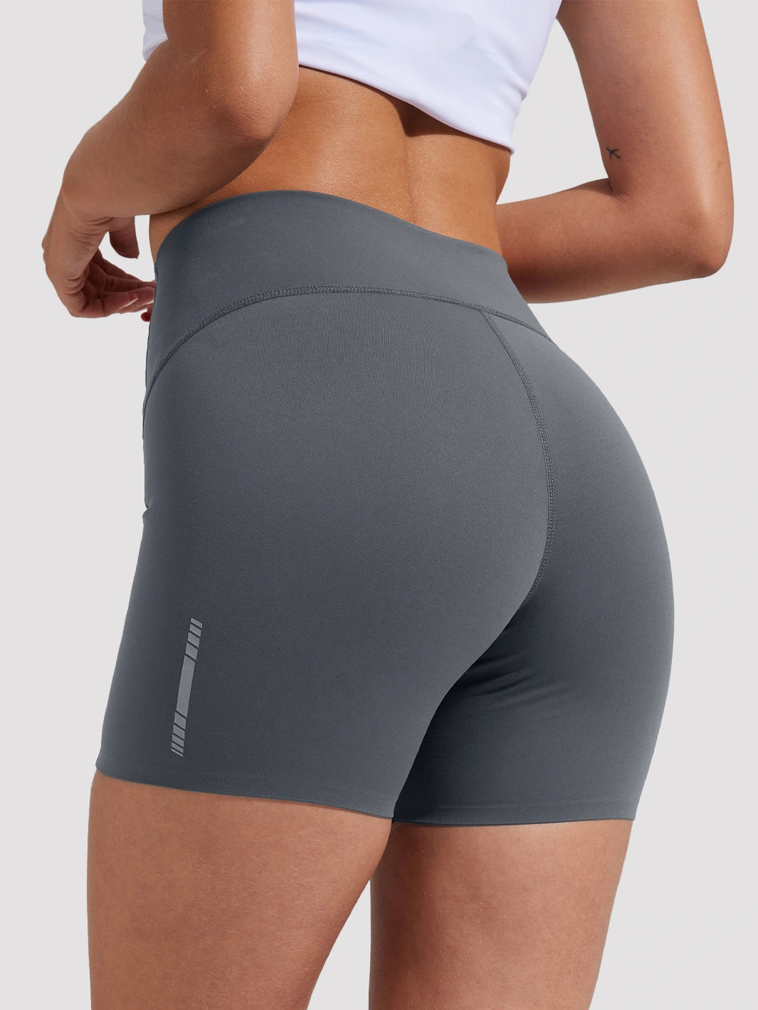 Women's High-Waist No-Ride-Up Yoga Shorts with Pockets