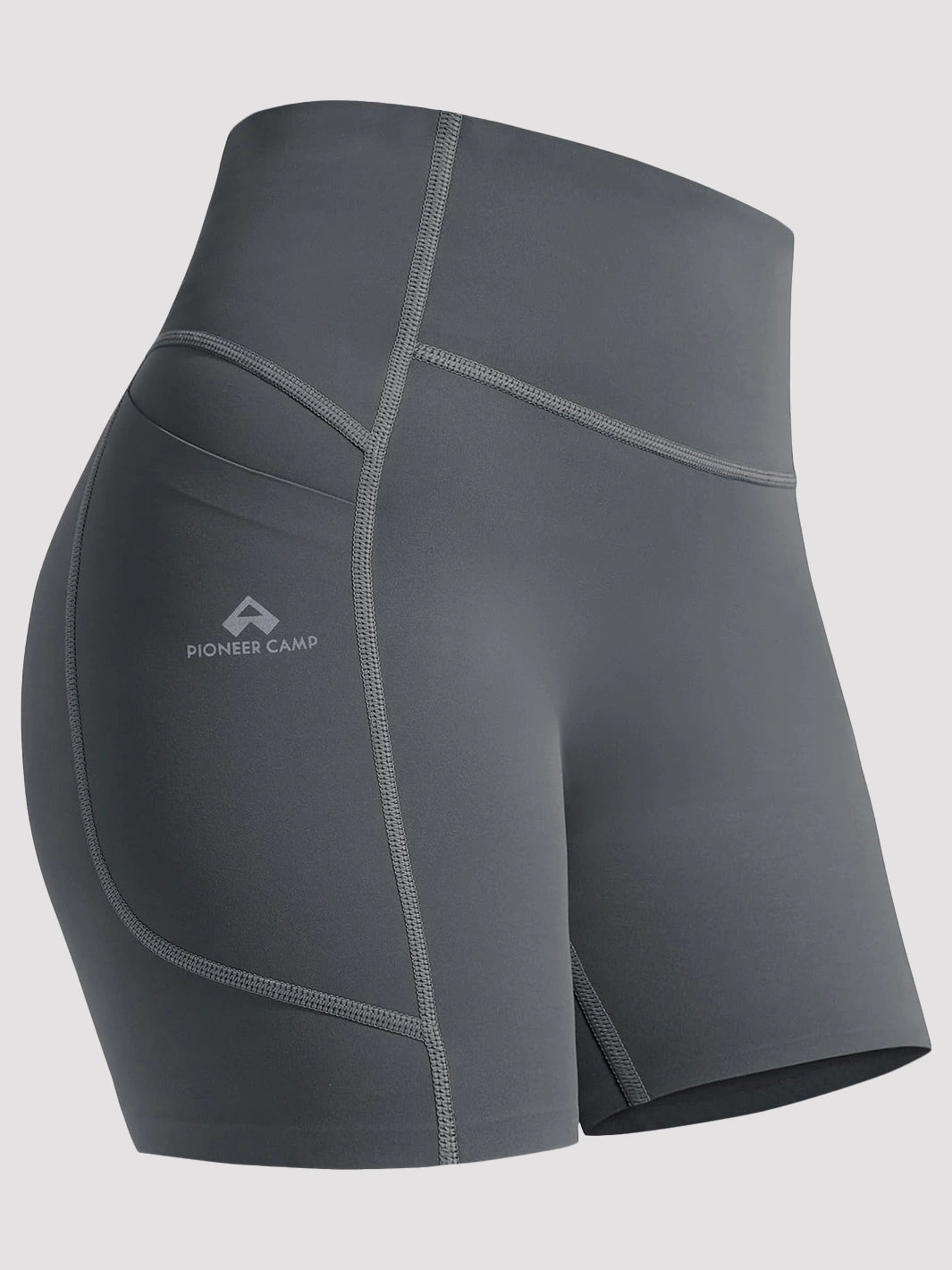 Women's High-Waist No-Ride-Up Yoga Shorts with Pockets