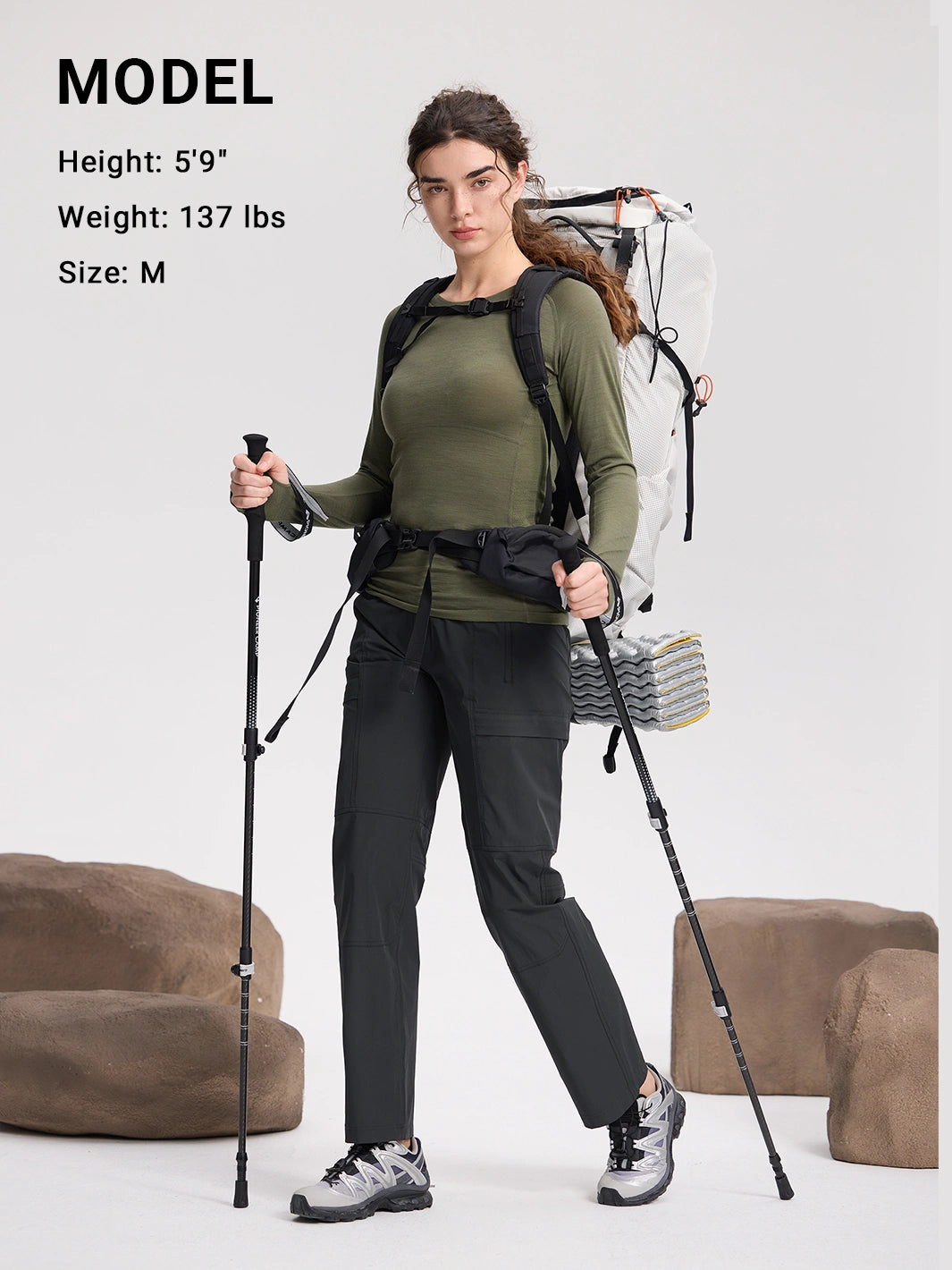 Leichte, verstaubare Reisehose für Damen mit UV-Schutz 100+