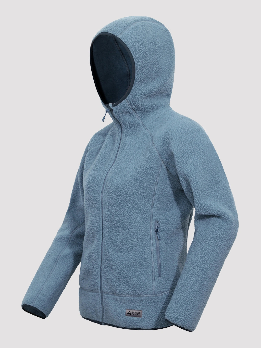 Women's High-Density Warm Polar Fleece Full-Zip Hooded Jacket PIONEER CAMP