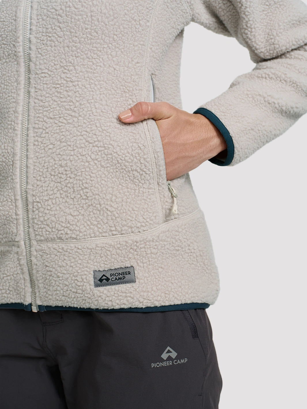 Women's High-Density Warm Polar Fleece Full-Zip Hooded Jacket PIONEER CAMP