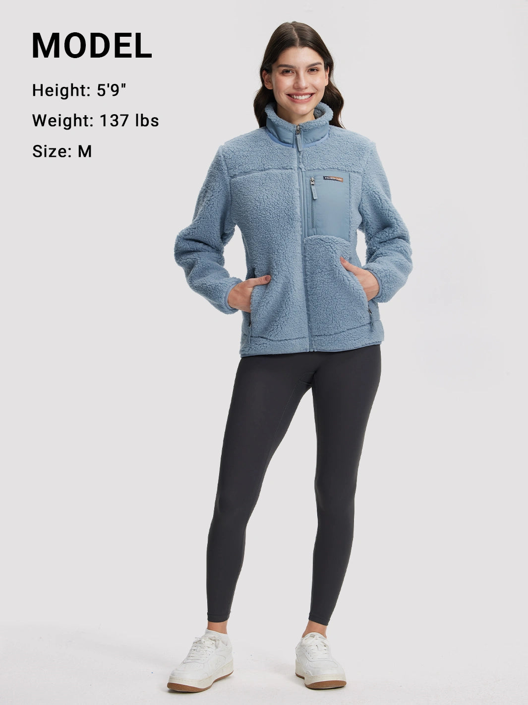 Women's 550g Thick Polar Fleece Full-Zip Jacket