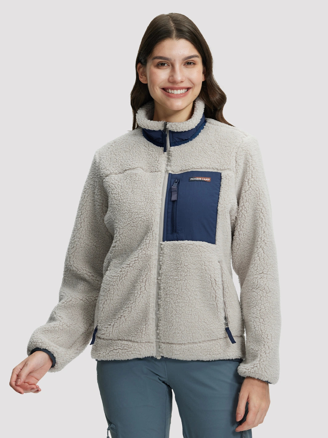 Women's 550g Thick Polar Fleece Full-Zip Jacket