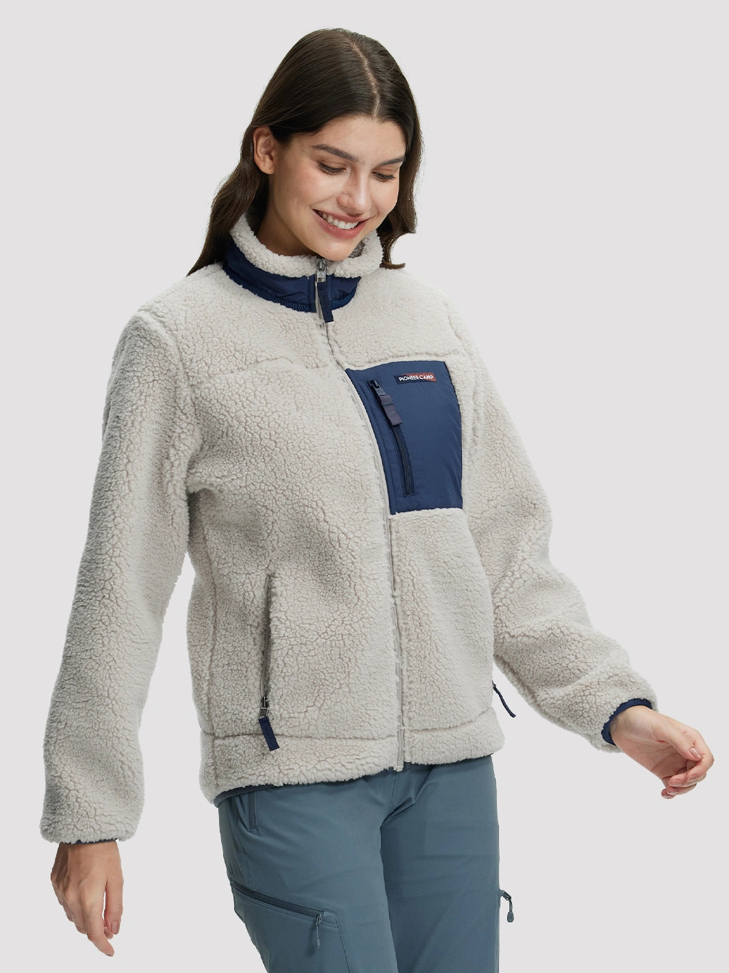 Women's 550g Thick Polar Fleece Full-Zip Jacket