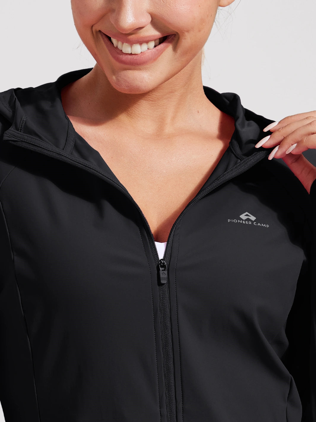 Sonnen Hoodie für Damen mit LSF 50+ und durchgehendem Reißverschluss