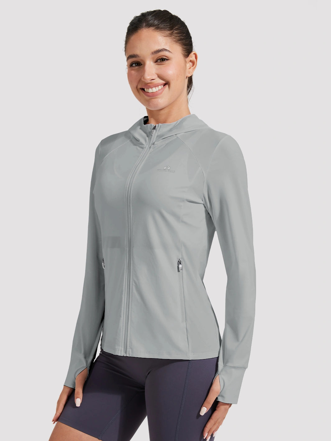 Sonnen Hoodie für Damen mit LSF 50+ und durchgehendem Reißverschluss