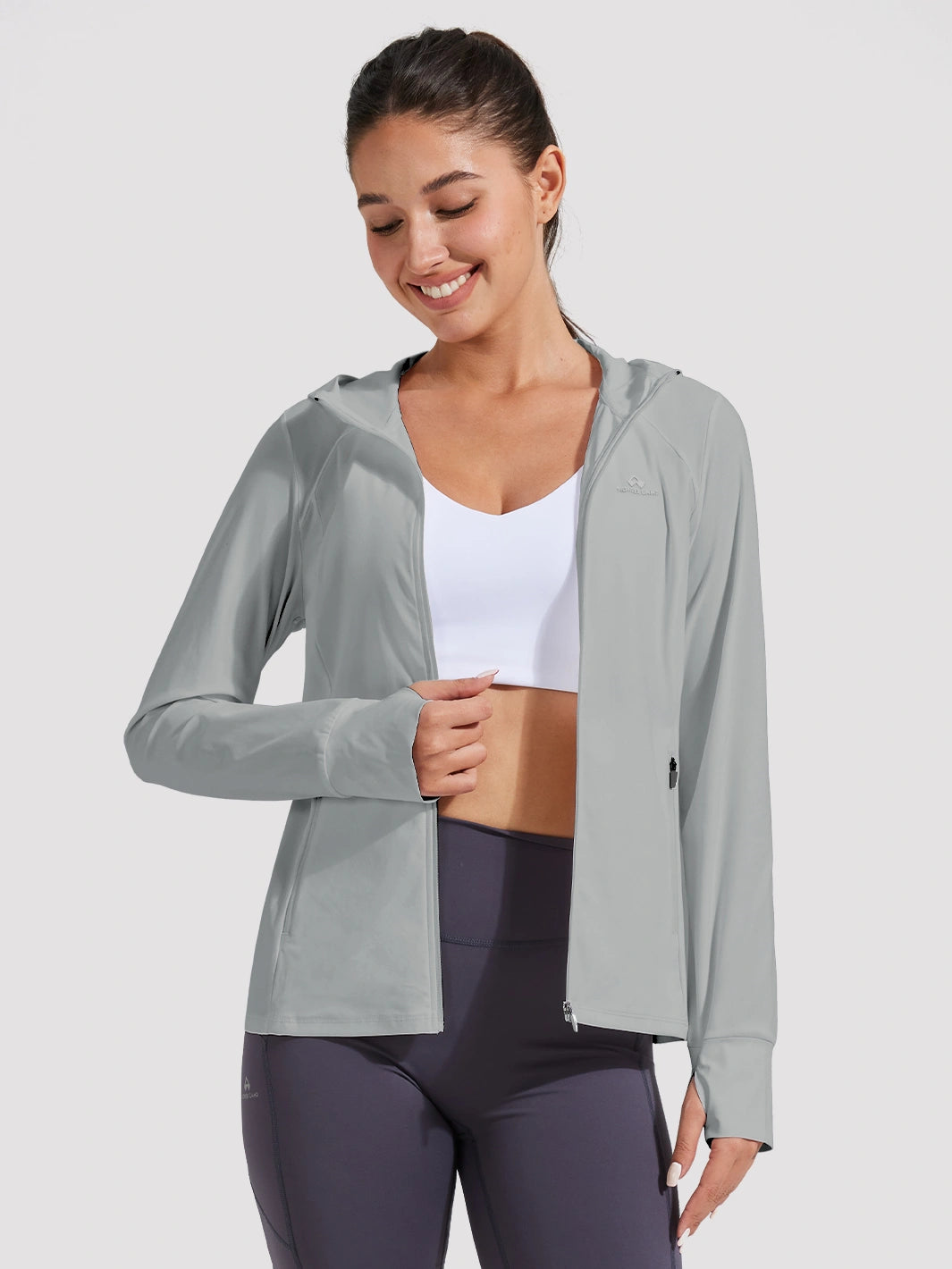 Sonnen Hoodie für Damen mit LSF 50+ und durchgehendem Reißverschluss