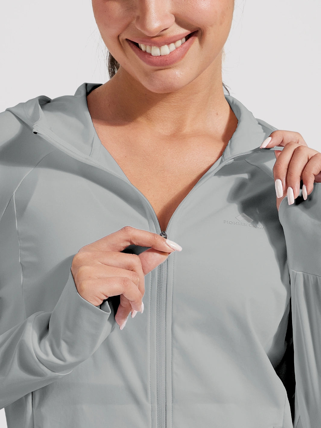 Sonnen Hoodie für Damen mit LSF 50+ und durchgehendem Reißverschluss