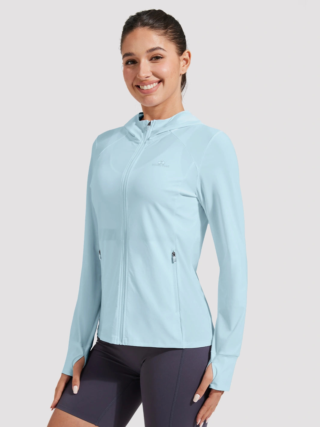 Sonnen Hoodie für Damen mit LSF 50+ und durchgehendem Reißverschluss