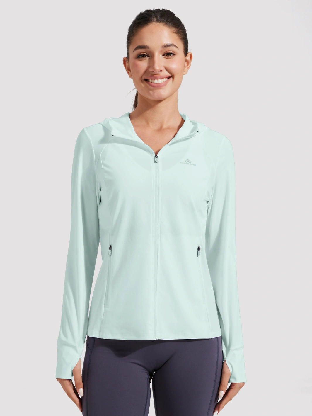 Sonnen Hoodie für Damen mit LSF 50+ und durchgehendem Reißverschluss