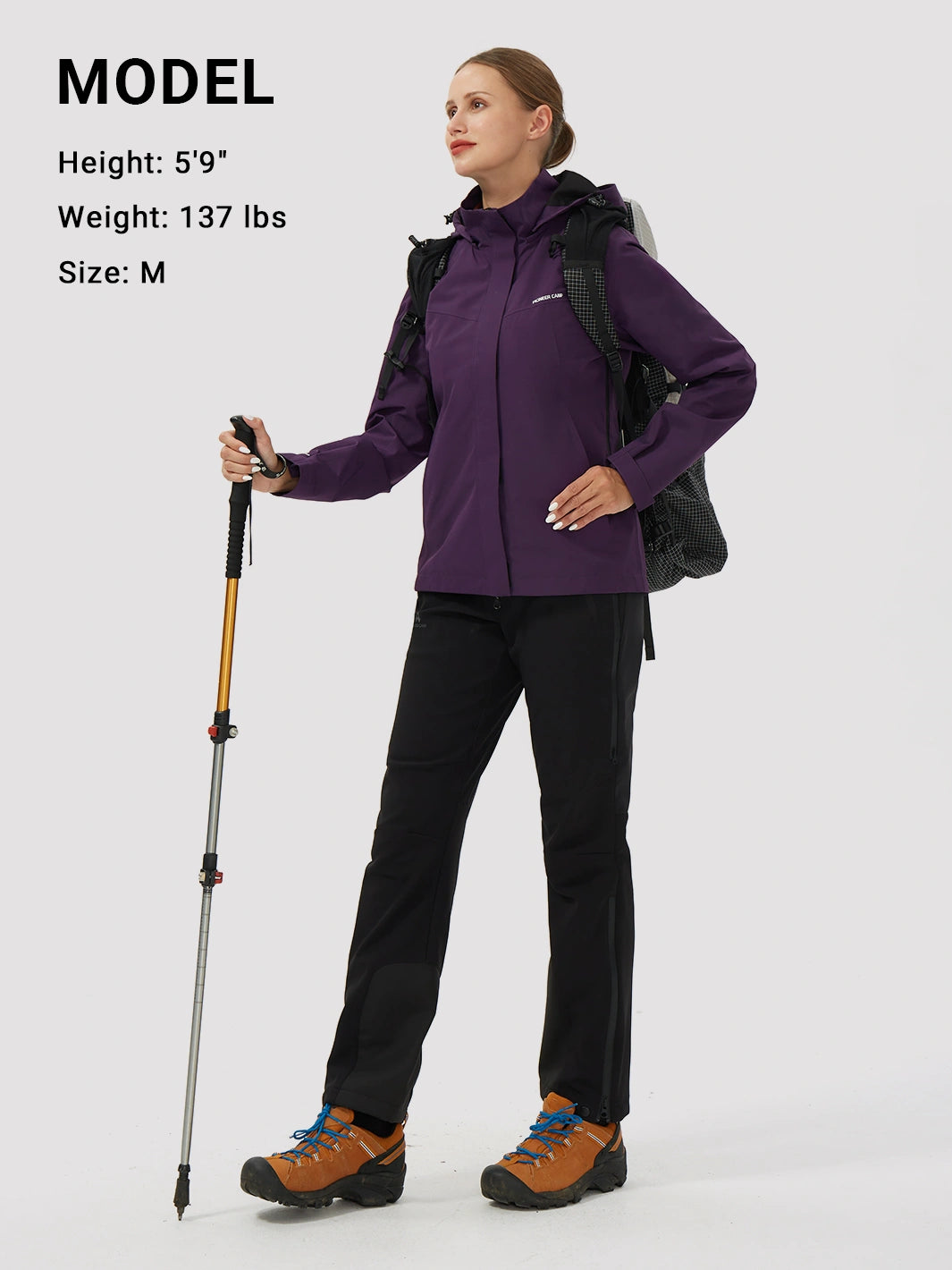 Veste de pluie imperméable et pliable pour femmes