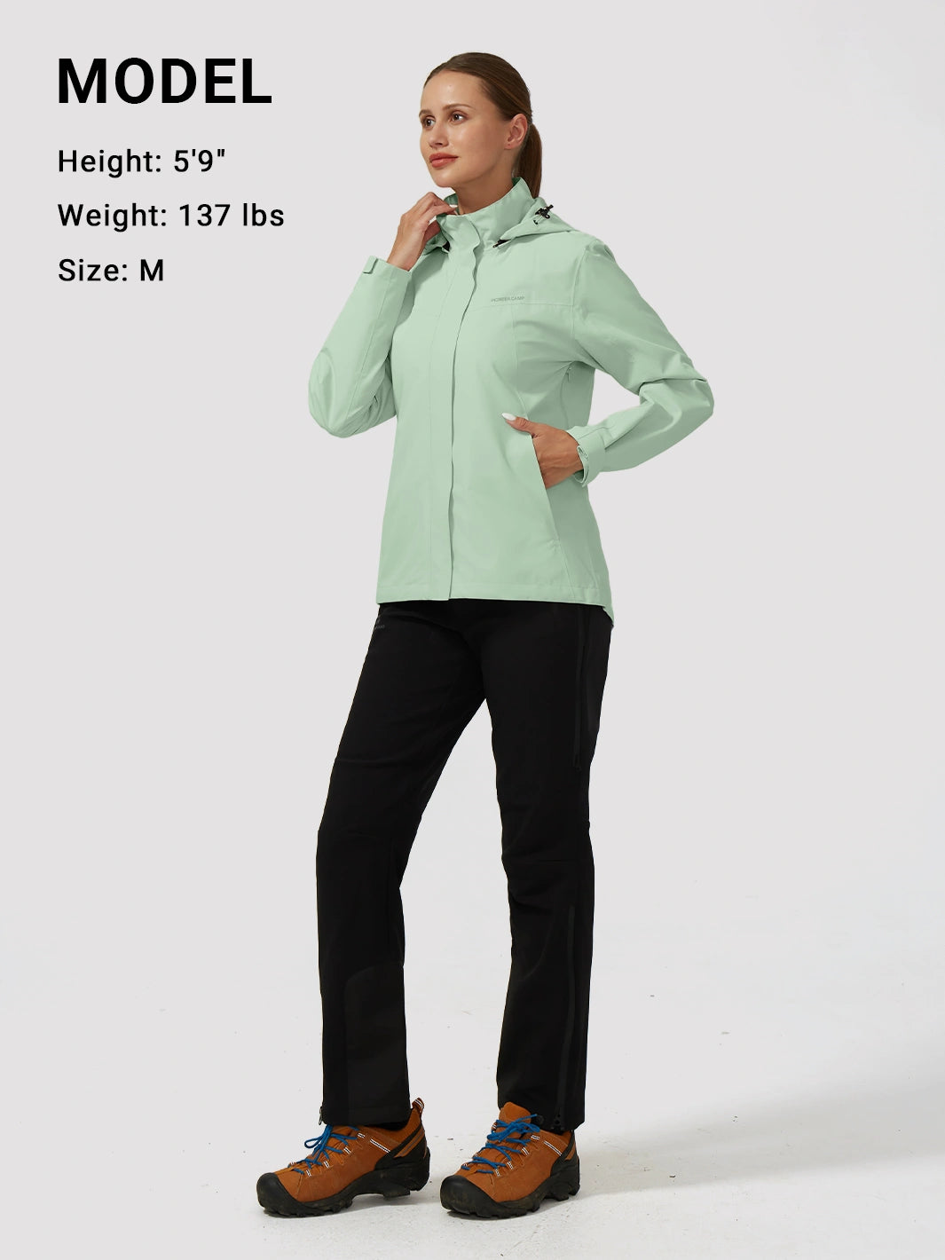 Veste de pluie imperméable et pliable pour femmes