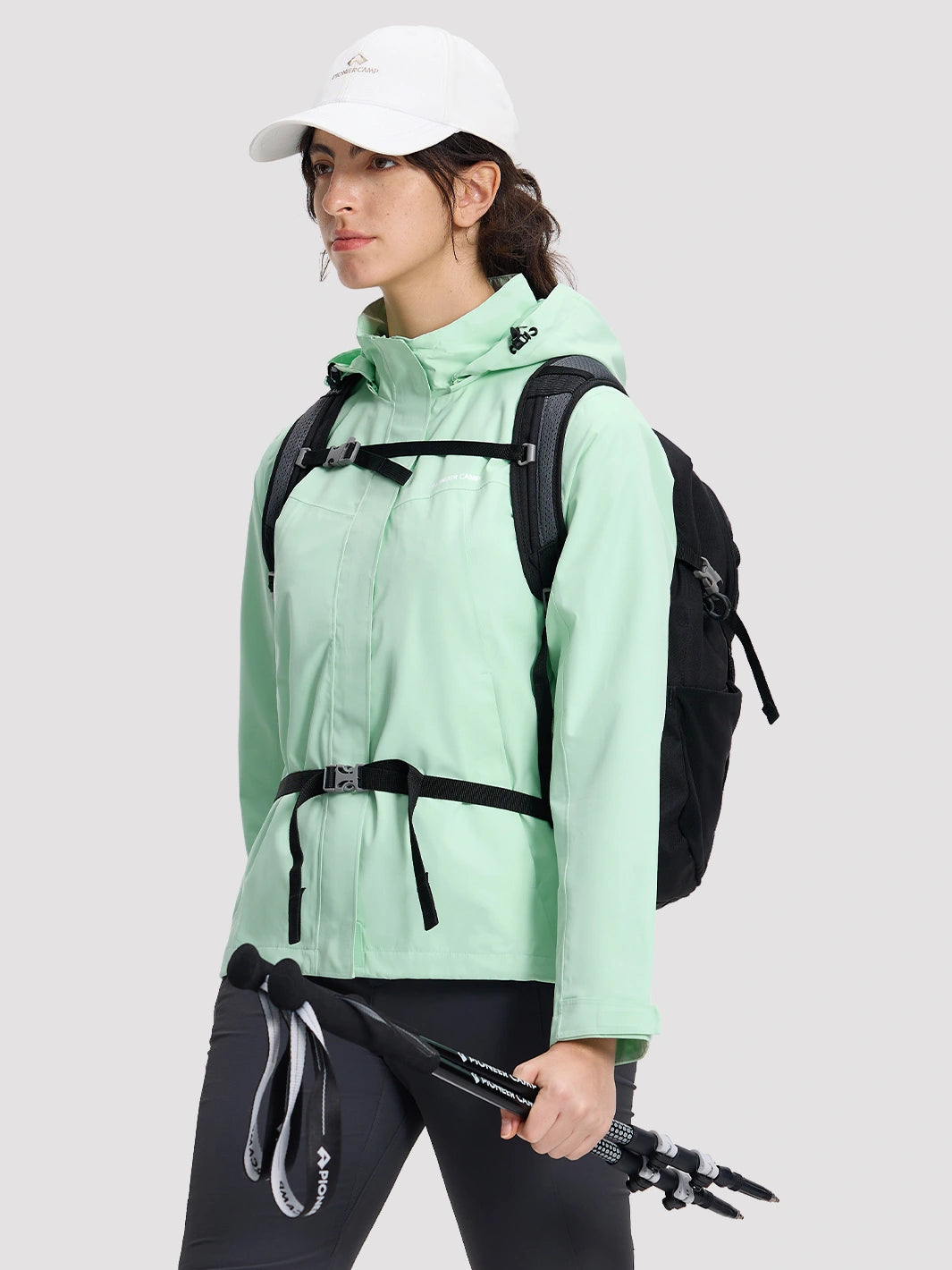 Women's Waterproof Packable Rain Jacket PIONEER CAMP