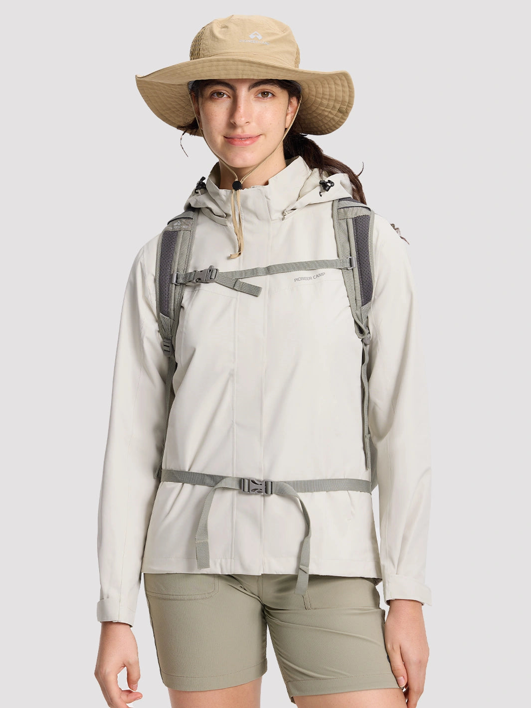 Women's Waterproof Packable Rain Jacket PIONEER CAMP