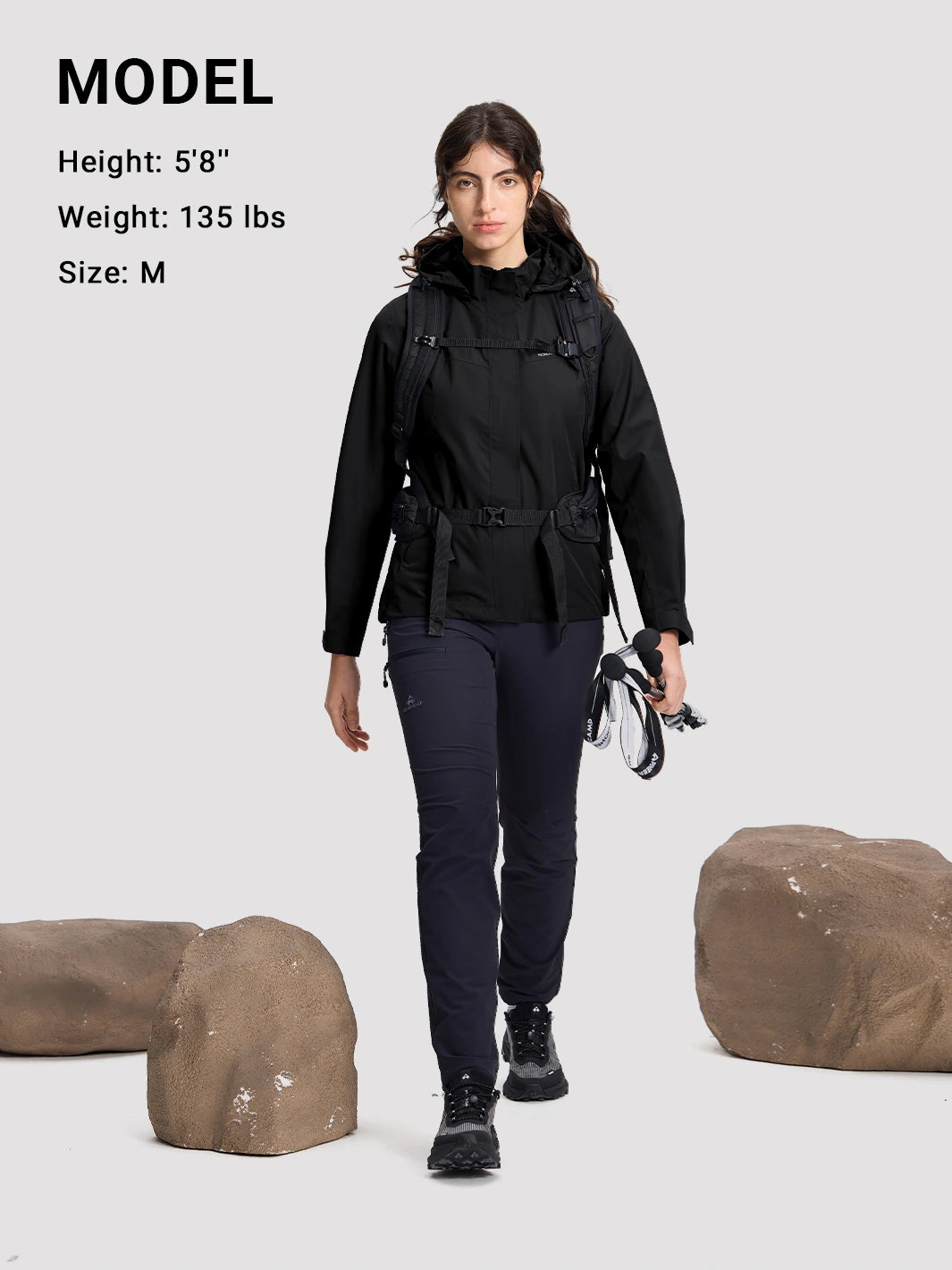 Women's Waterproof Packable Rain Jacket PIONEER CAMP