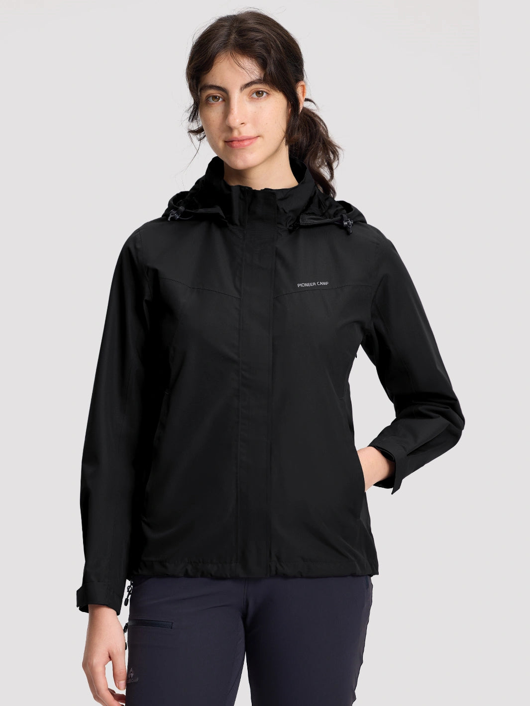 Women's Waterproof Packable Rain Jacket PIONEER CAMP